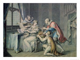 The Dukes of Northumberland and Suffolk Praying Lady Jane Grey to Accept the Crown Giclee Print by Giovanni Battista Cipriani