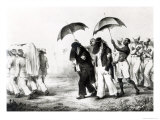 Negro Funeral Procession, from Voyage a Surinam Giclee-trykk av Pierre J. Benoit Negro Funeral Procession, from Voyage a Surinam Giclee-trykk av Pierre J. Benoit