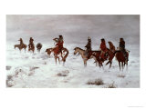 Lost in a Snow Storm - We Are Friends, 1888 Giclee Print by Charles Marion Russell