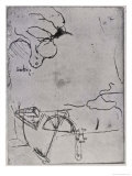 Design For a Digger Head, Codex Atlanticus, 1478-1518 reproduction procédé giclée par Leonardo da Vinci 