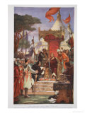 King John Signs the Magna Carta, 15 June 1215, Illustration from The History of the Nation Giclee Print by Ernest Normand