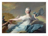 Portrait of Adelaide de France, as the Element Air Giclee Print by Jean-Marc Nattier