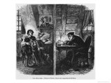 Two Garrets, Illustration from Le Magasin Pittoresque, Paris, 1855 Giclee Print by Henry Augustin Valentin