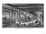 Printing Presses Room of Imperial Printing Works, Les Grandes Usines Turgan, Engraved Linton Giclee Print by Emile Bourdelle