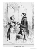 M. Lecocq Getting His Rents, Engraved by Charles Gilbert Giclee-trykk av Charles Edouard De Beaumont