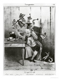 Series L'Imagination, the Headache, c.1830 Giclee Print by Honore Daumier