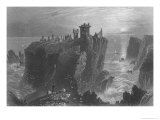 View of Dunottar Castle, Near Stonehaven reproduction procédé giclée par William Henry Bartlett