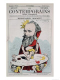 Edouard Manet, King of the Impressionists, Cover Illustration from Les Contemporains, 1881 Giclee Print by Alfred Le Petit