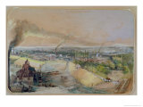 Industrial Landscape in the Blanzy Coal Field, Saone-Et-Loire, c.1860 Giclee Print by Ignace Francois Bonhomme