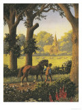 The Ploughman Homeward Plods His Weary Way, and Leaves the World to Darkness and to Me Giclee Print by Ronald Lampitt