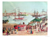 View of the Isaac Bridge During Celebrations of the Centenary of Saint Petersburg Giclee Print by Gabriel Lory