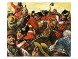 Unidentified Soldiers Attacking Workmen Giclee Print by Ken Petts