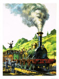 Steam Train. Celebrating the Opening of Part of the Great Western Railway Giclee Print by Harry Green