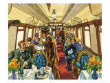 The Comfort of the Pullman Coach of a Late-Victorian Passenger Train Giclee Print by Harry Green