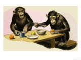 Z For Zoo, Chimpanzee's Tea-Party Giclee Print by R. B. Davis
