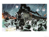Russian Train Brings Supplies to Leningrad After Two Years of Siege Lámina giclée Russian Train Brings Supplies to Leningrad After Two Years of Siege Lámina giclée