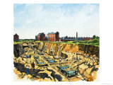 Excavations For the London to Birmingham Railway, c.1830 Giclee Print by Harry Green