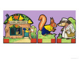 Bluebell Down Laundry. Cut-Out Model Based on Characters from Katie Country Mouse Giclée-Druck