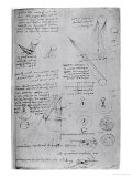 Astronomical Diagrams, from the Codex Leicester, 1508-1512 reproduction procédé giclée par Leonardo da Vinci 