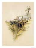 Persian Water Wheel, Used in Raising Water from the Nile, from Egypt and Nubia, Vol.1 reproduction procédé giclée par David Roberts