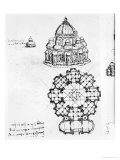 Detail of a Centralised Church, c.1488 reproduction procédé giclée par Leonardo da Vinci 