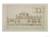Sketched Design For a Domed Building Giclee Print by Robert Adam