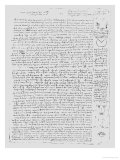 Page from the Codex Leicester, 1508-1512 reproduction procédé giclée par Leonardo da Vinci 