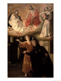 The Vision of St. Alphonsus Rodriguez Lámina giclée por Francisco de Zurbaran