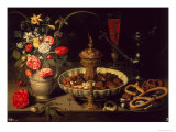 Still Life of Flowers and Dried Fruit, 1611 reproduction procédé giclée par Clara Peeters