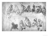 Preparatory Drawing For the Last Supper reproduction procédé giclée par Leonardo da Vinci 