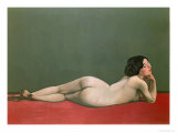 Nude Stretched Out on a Piece of Cloth, 1909 Giclée-Druck von Felix Vallotton