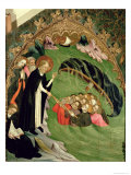 St. Dominic Rescuing Shipwrecked Fishermen from Drowning, Altarpiece of St. Claire, 1415 Giclee-trykk av Luis Borrassa St. Dominic Rescuing Shipwrecked Fishermen from Drowning, Altarpiece of St. Claire, 1415 Giclee-trykk av Luis Borrassa
