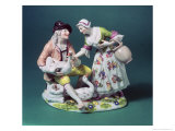 Meissen Figure of a Poultry Seller by Johann Joachim Kaendler reproduction procédé giclée par Johann Joachim Kaendler