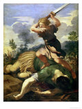David Killing Goliath reproduction procédé giclée par Pietro Da Cortona 