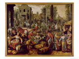 Christ Displayed to the People reproduction procédé giclée par Joachim Bueckelaer