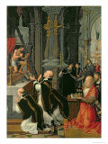 The Mass of St. Gregory reproduction procédé giclée par Adriaen Isenbrant