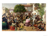 Life Among the Gypsies, Seville, 1853 Giclee Print by John Phillip