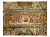 The Banquet of the Gods, Ceiling Painting of the Courtship and Marriage of Cupid and Psyche Giclee Print by Raphael 