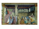 The Birth of the Virgin, 1486-90 Giclée-tryk af Domenico Ghirlandaio