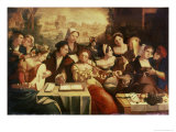 The Prodigal Son Feasting with Harlots Giclée-Druck von Jan Cornelisz Vermeyen
