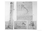 Codex Atlanticus, 1478-1518 reproduction procédé giclée par Leonardo da Vinci 