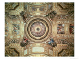 The Vision of Paradise, Frescoes on the Ceiling and Cupola of Sant'Andrea Della Valle, Rome, 1621 Giclee Print by Giovanni Lanfranco