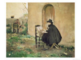 Rusinol and Casas Painting, 1890 Giclee Print by Ramon Casas