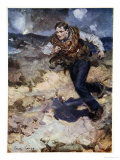 Heroic Middy Carrying Ammunition to the Hard-Pressed British Fighters Giclee Print by Cyrus Cuneo