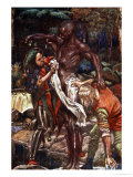 Fool and Want-Wit, Washing a Man, from The Pilgrim's Progress by M. Macgregor, Pub. Jack, 1907 reproduction procédé giclée par John Byam Shaw