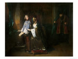 Louis XI of France Surprising the Queen Instructing the Dauphin Contrary to His Will Giclee Print by Claude Jacquand