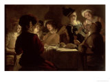 Supper with the Minstrel and His Lute, c.1617 Lámina giclée por Gerrit van Honthorst Supper with the Minstrel and His Lute, c.1617 Lámina giclée por Gerrit van Honthorst