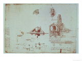 Fin Spindle, Codex Atlanticus, 1478-1518 reproduction procédé giclée par Leonardo da Vinci 