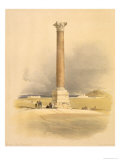 Pompey's Pillar, Alexandria, from Egypt and Nubia, Vol.1 reproduction procédé giclée par David Roberts