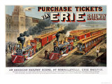 The American Railway Scene at Hornellsville, Erie Railway Giclee Print by Currier & Ives 